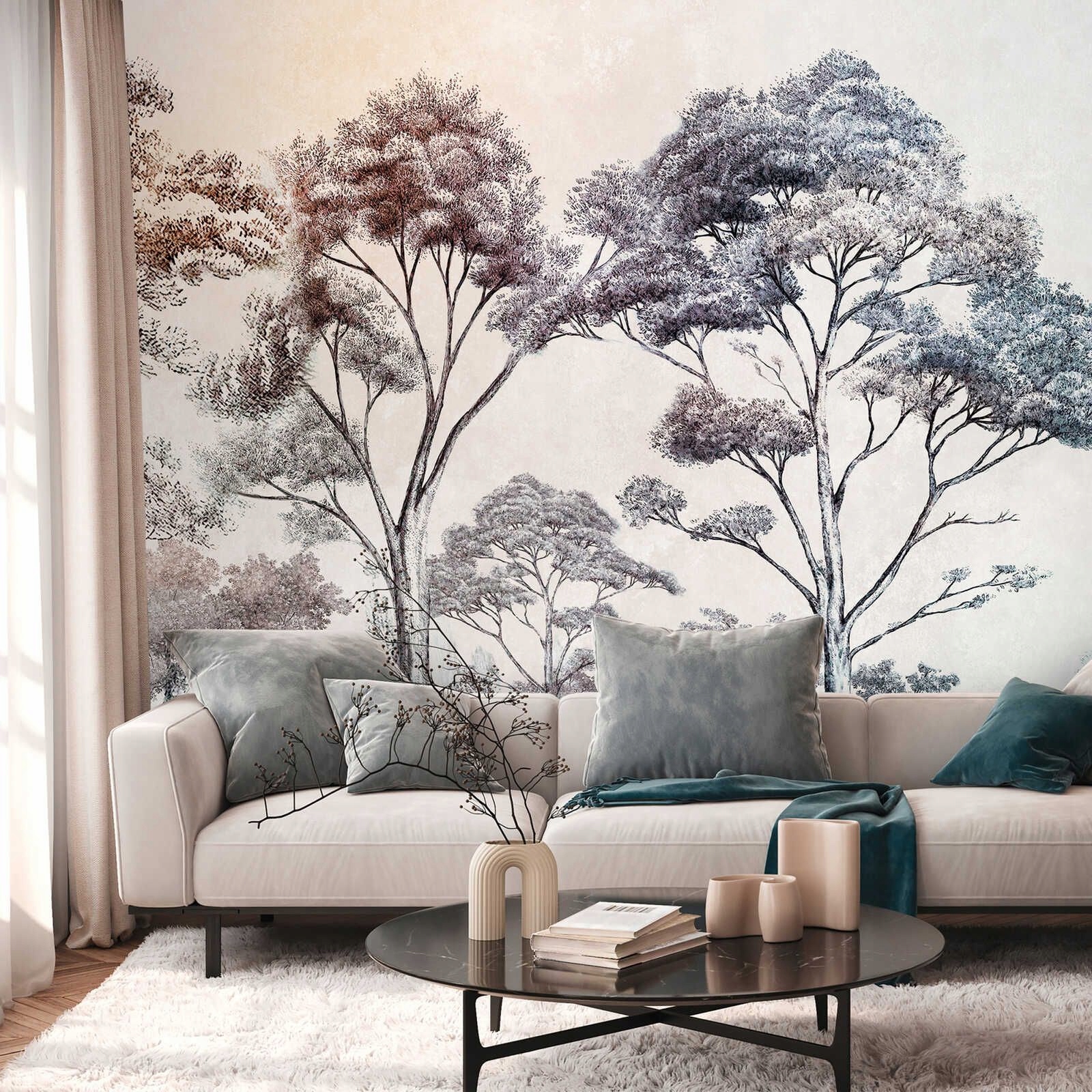 Fototapeta na zeď Efektní Vysoké Větve Stromů na Vliesu