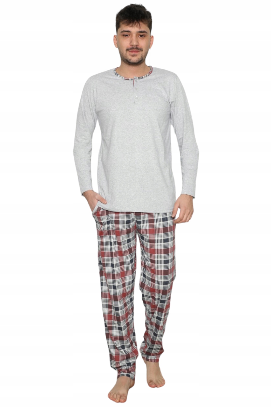 PIŻAMA MĘSKA DŁUGI RĘKAW DŁUGIE SPODNIE/BAWEŁNA Marka La Penna