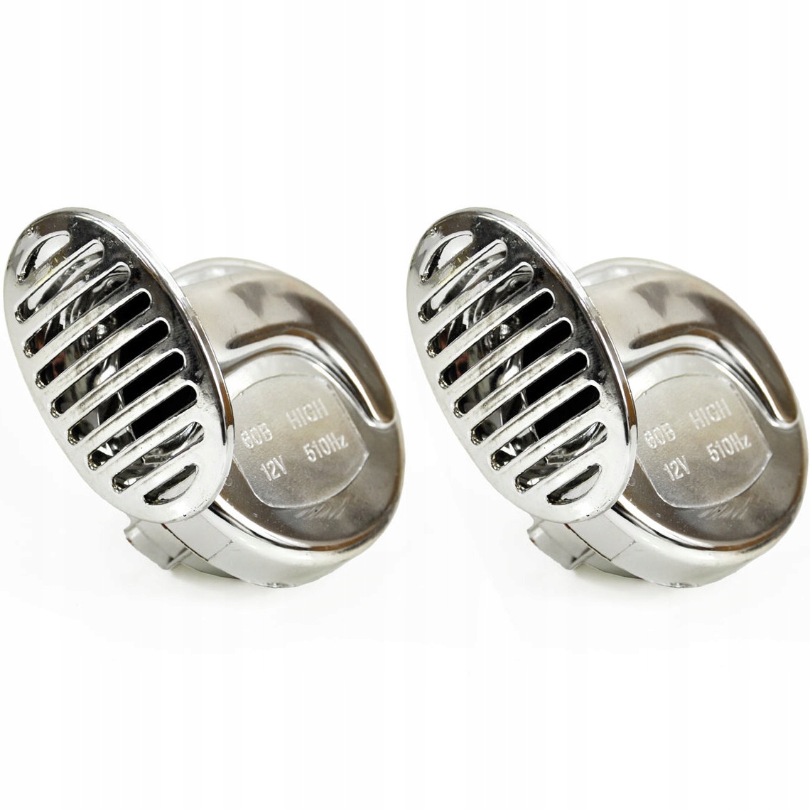 KLAKSON SAMOCHODOWY 2szt 12V chrom FANFARA 110dB