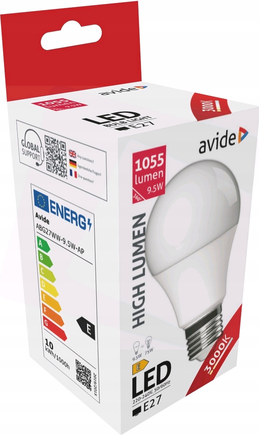 

Żarówka Led avide E27 9,5W 75W 1055lm ciepła