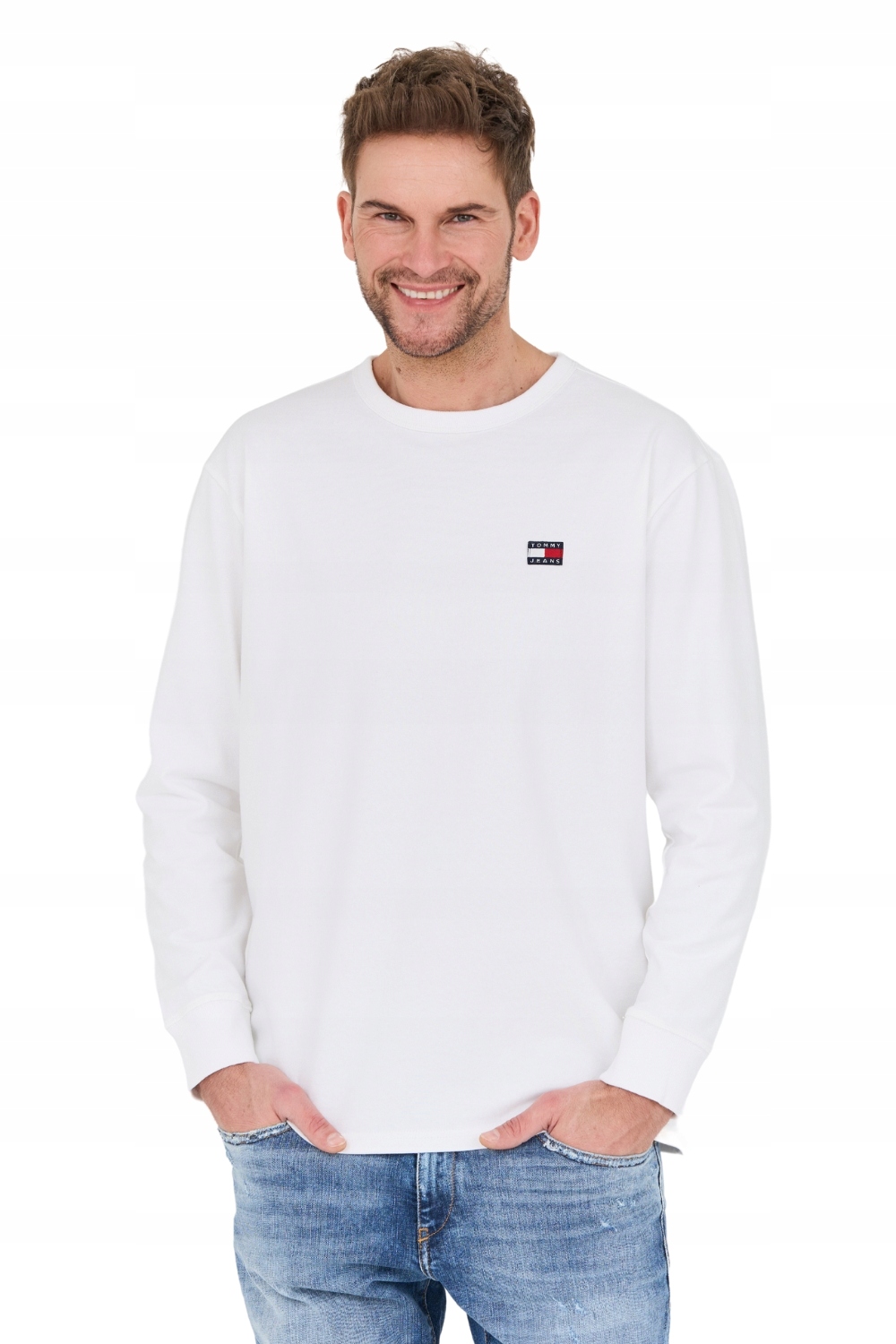 Tommy Jeans Bílý dlouhý rukáv L