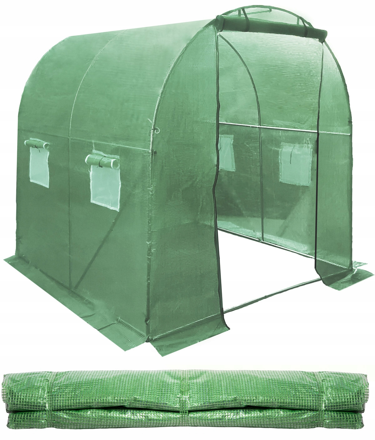 FOLIA ZAMIENNA POSZYCIE TUNEL FOLIOWY OGRODOWY 2x2m SZKLARNIA 4m² ZIELONA Powierzchnia 4 m²