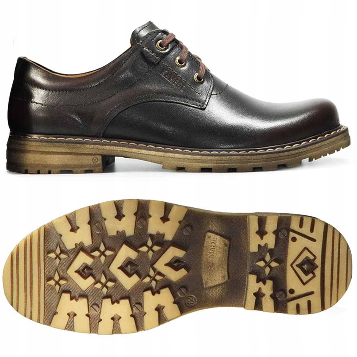 

Skórzane półbuty trapery męskie kabir brąz 41