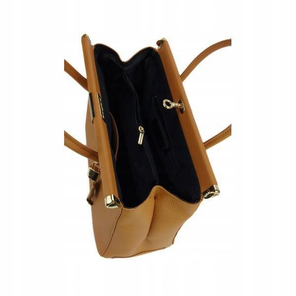 "Duży kufer- torba kłódka A4 Włoska Vera Pelle Wielkość duża (mieszcząca A4)