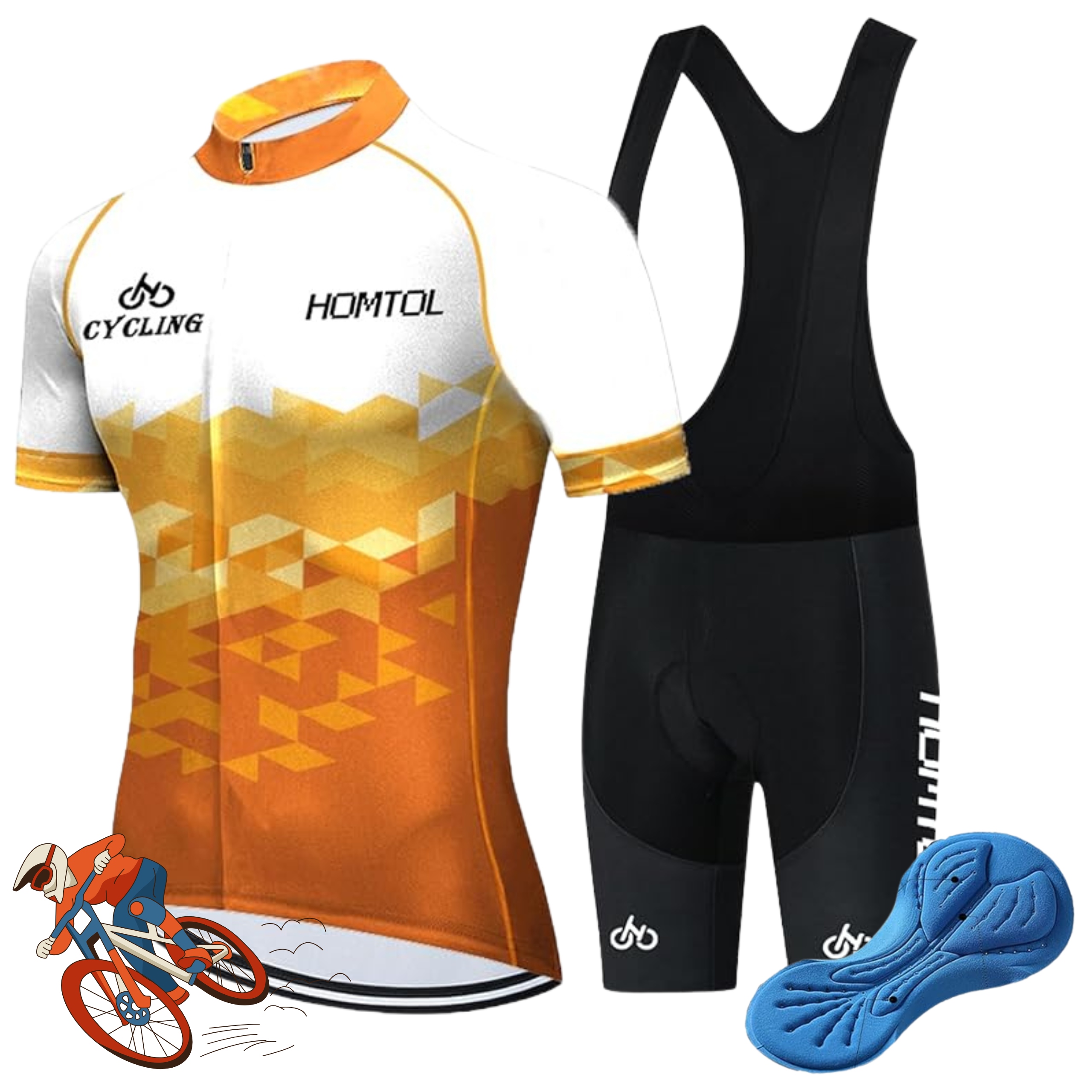 Męski strój rowerowy Komplet kolarski na rower Zestaw Komplet termiczny Mtb