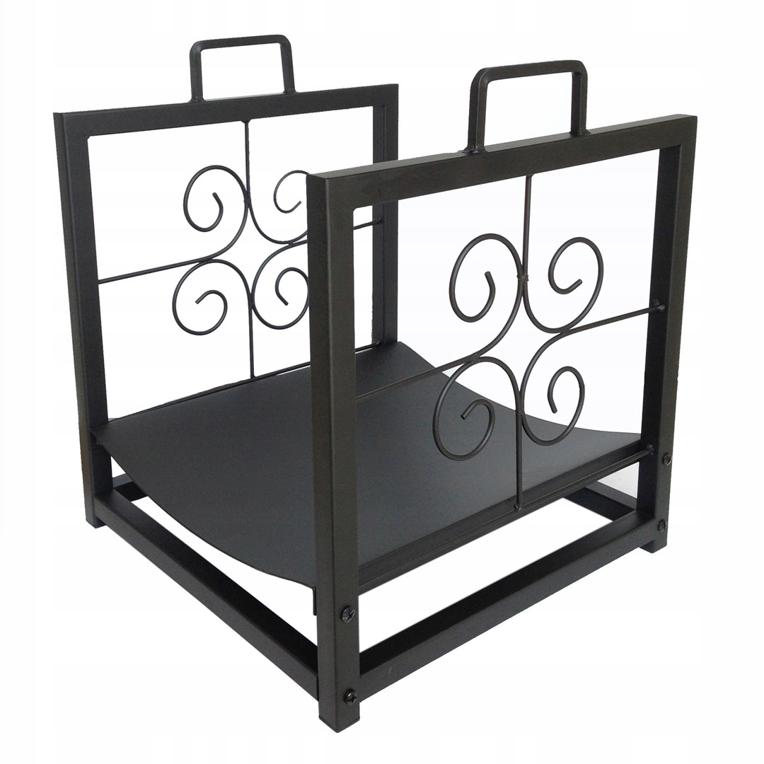 Stojan na dřevo do krbu, ozdobný, elegantní, koš na krbové topení, kov