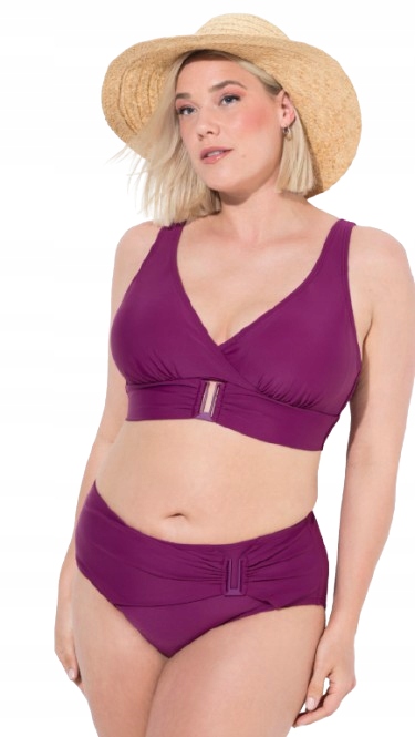 Ulla Popken Dámské Dvoudílné Fialové Plavky 42 Jqb