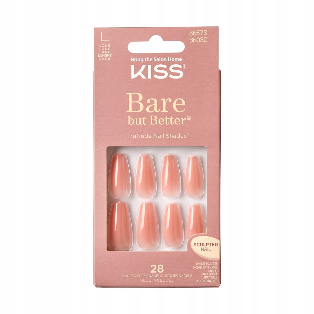 

Kiss sztuczne paznokcie Bare but Better L BN03C