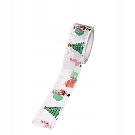 

Taśma Pakowa Świąteczna Mikołaje/Choinki 50mm/54m