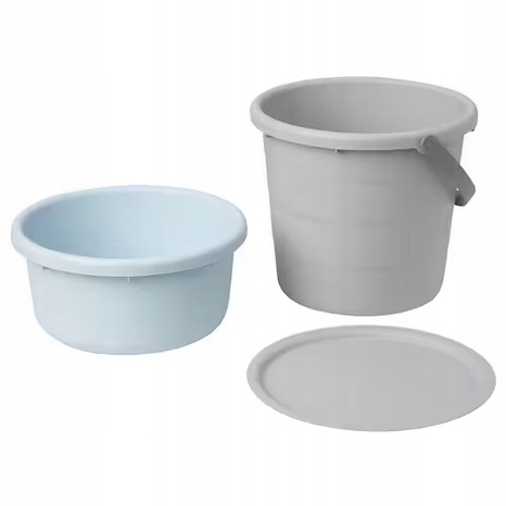 Levně Ikea kbelík mísa víko Pepprig sada s víkem