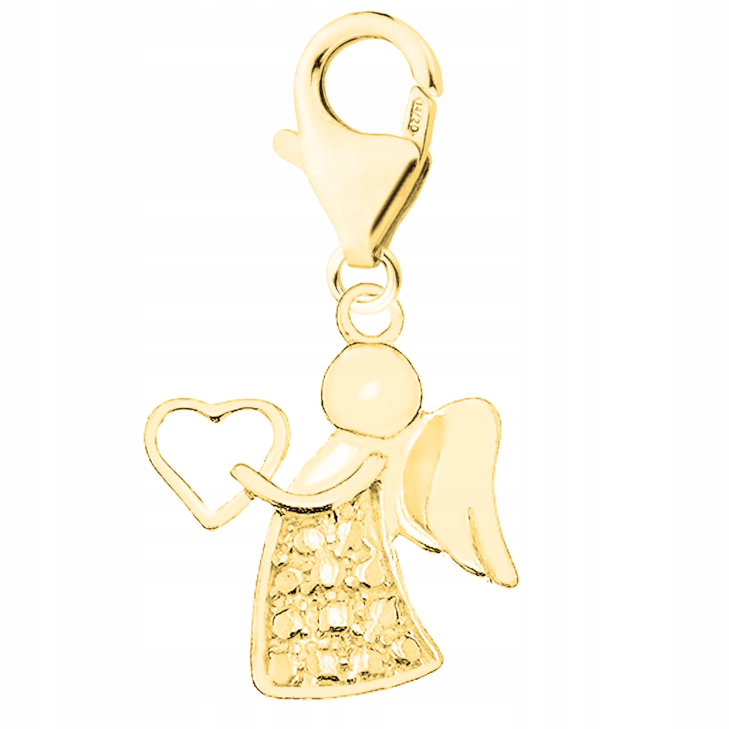 Zlatý přívěsek Anděl Srdce stříbro 925