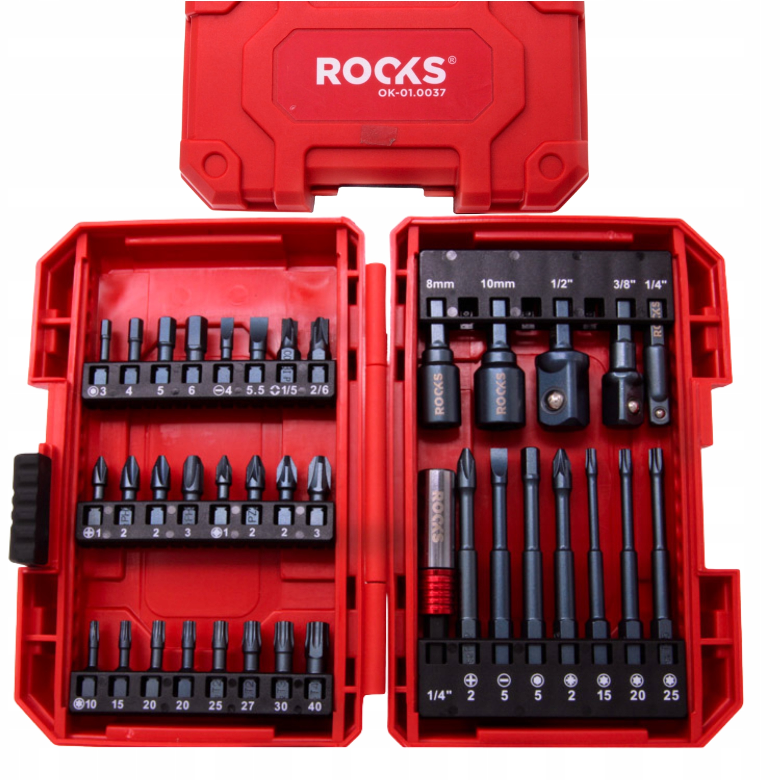 Zestaw bitów i narzędzi udarowych Master-torque, 1/4", 37 cz