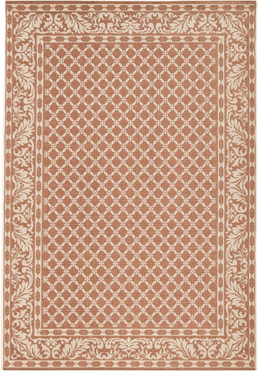 Hnedý koberec typu sisal, plochý na vonkajšiu vnútornú terasu 120x170