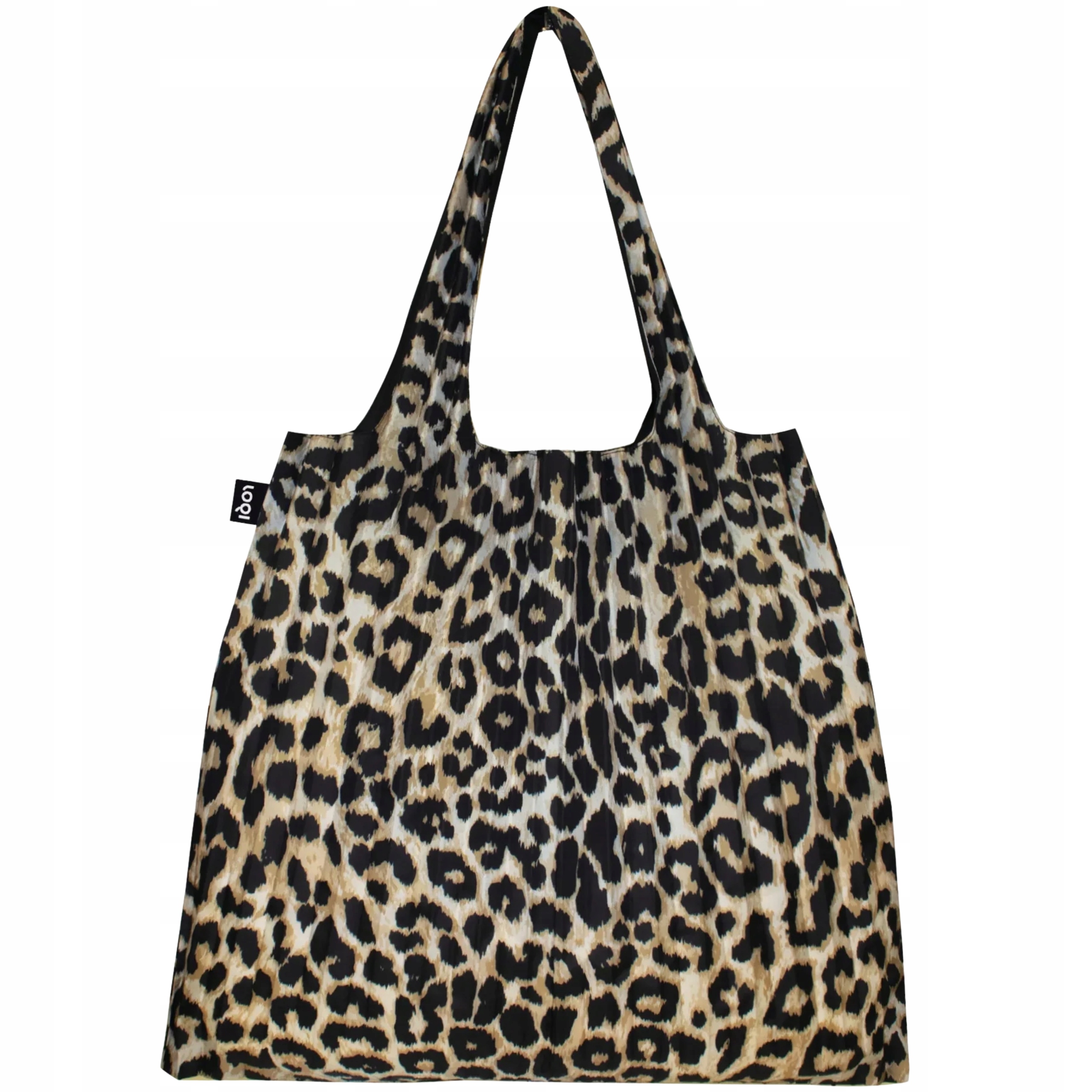 Příruční taška Loqi Plisovaná Leopard Dusk Nákupní taška s leopardím vzorem