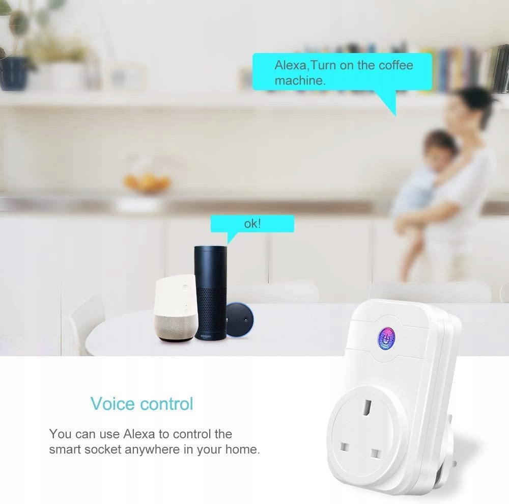 INTELIGENTNA WTYCZKA GNIAZDO UK WIFI 3 SZTUKI Marka inny