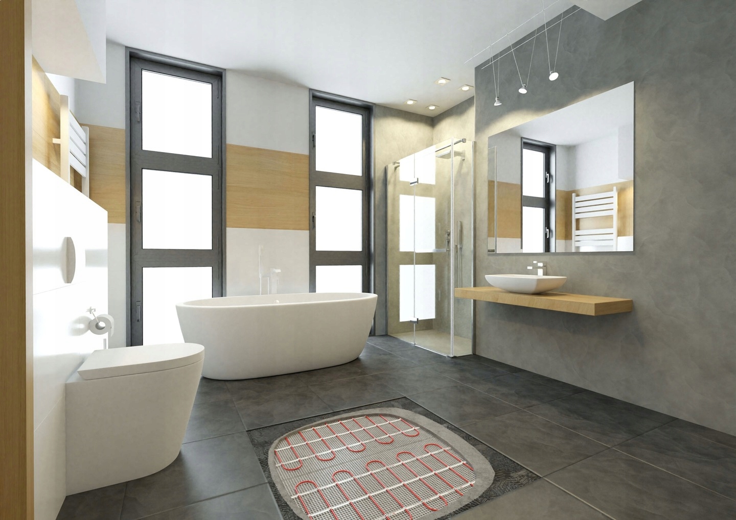 MATA GRZEWCZA GRZEJNA ZESTAW 1 m2 150W/m2 + TFH5 Moc 150 W/m²