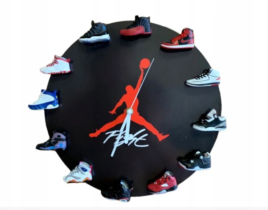 

Air Jordan 3D Sneaker Clock with 12 Mini Sneakers