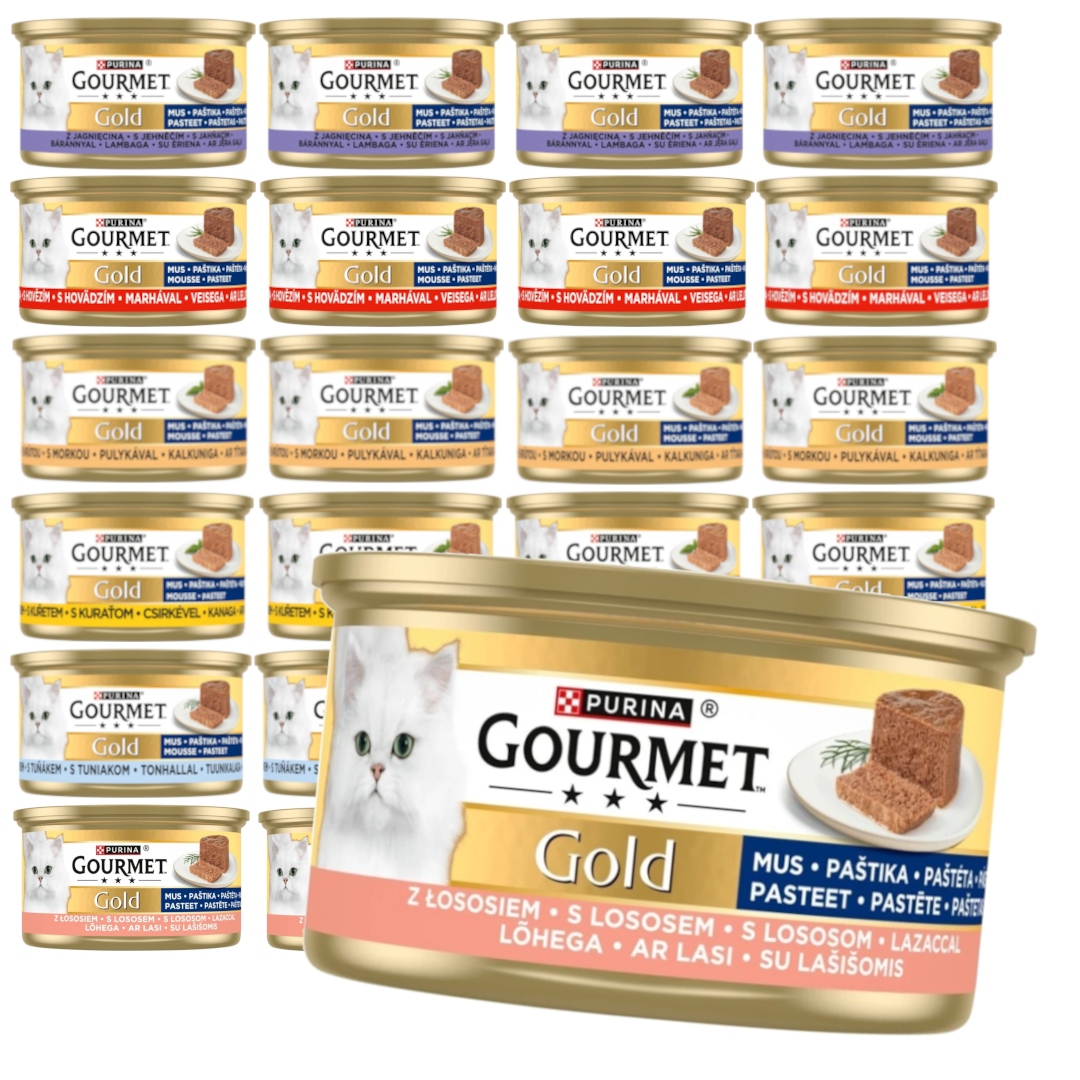 Levně Purina Gourmet Gold Mus Mix Chutí 24x85g Mokré Krmivo Pro Kočky