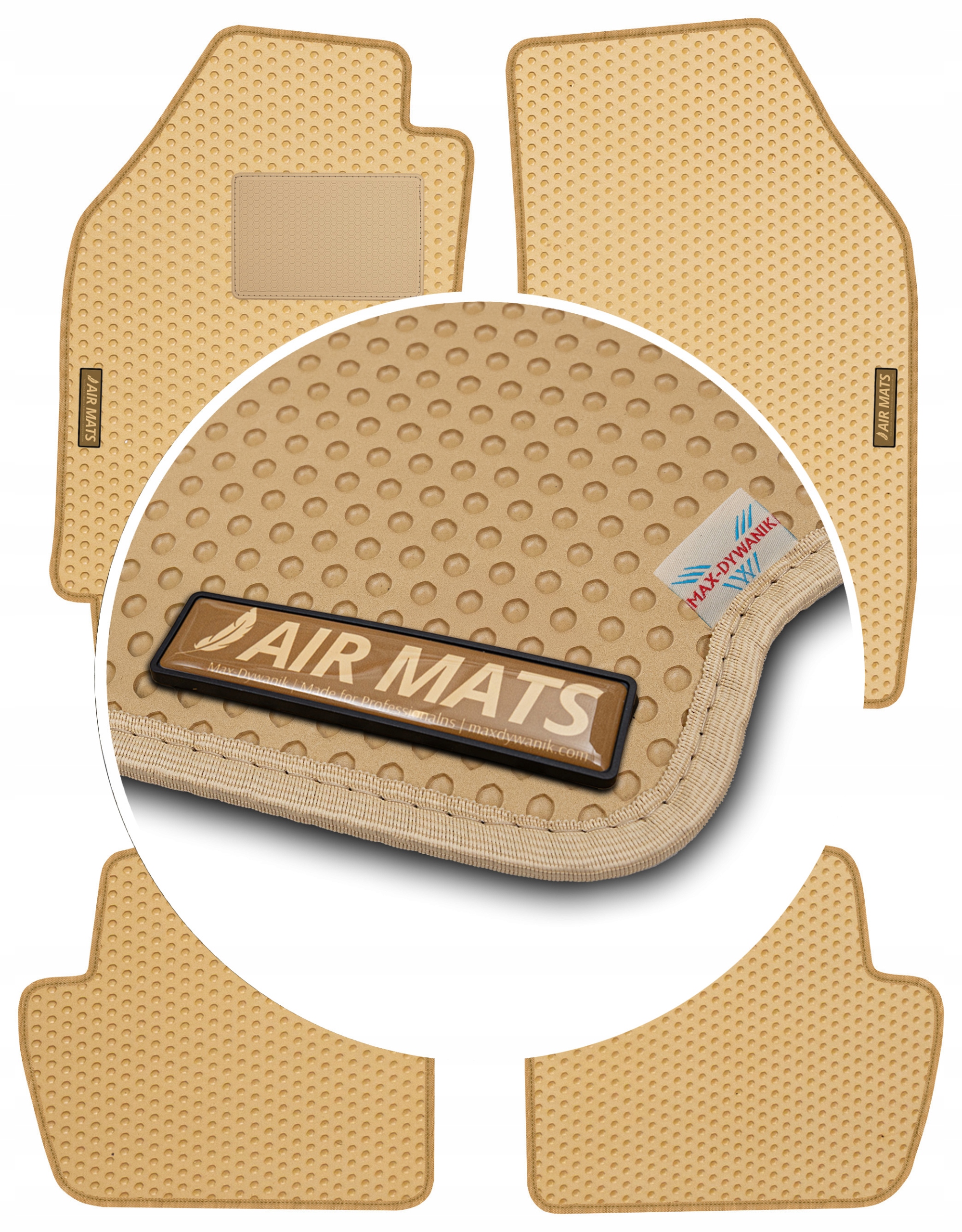 Chevrolet Spark III 2010-2015 Béžové gumové koberce Eva Air Mats