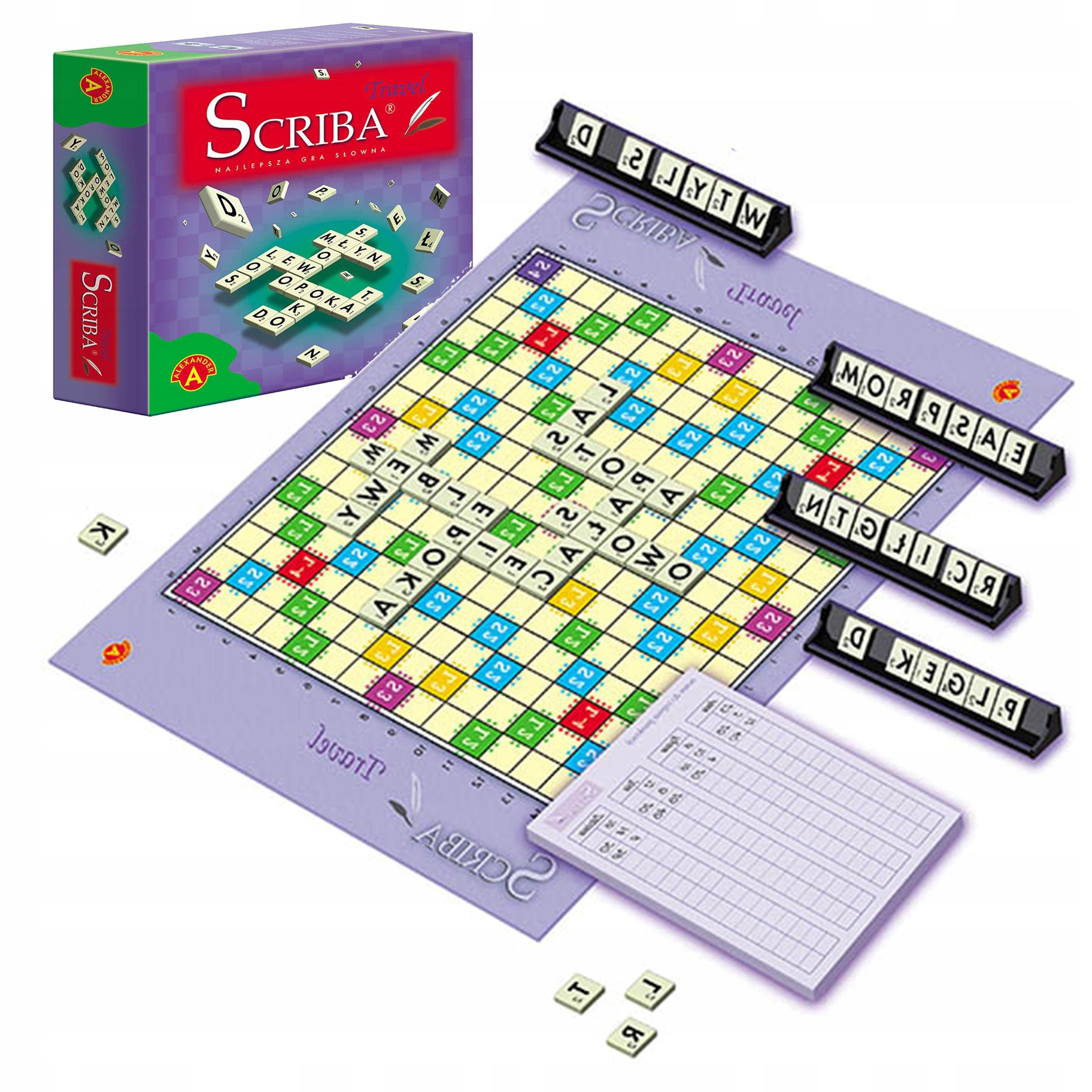 Podróżne Zabawki dla dzieci Mała Gra planszowa Słowna Scriba Travel