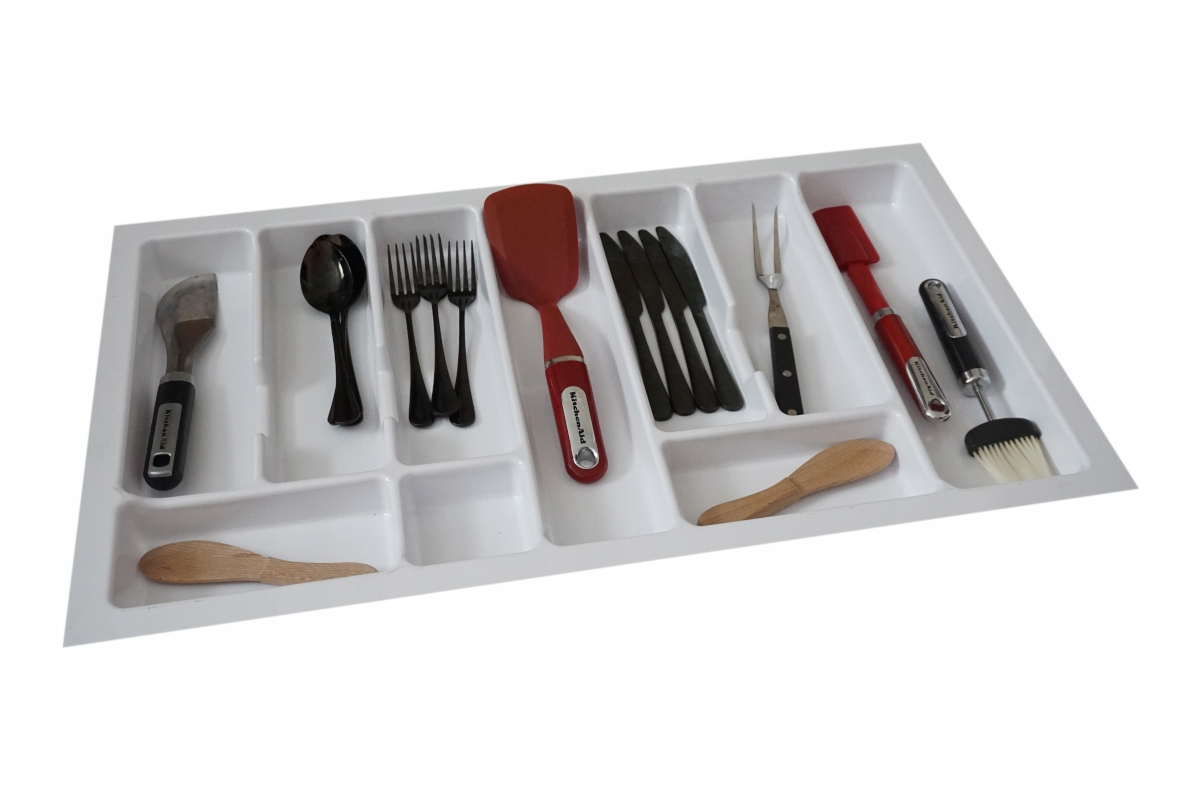 

Wkład organizer na sztućce biały do szuflady 80cm