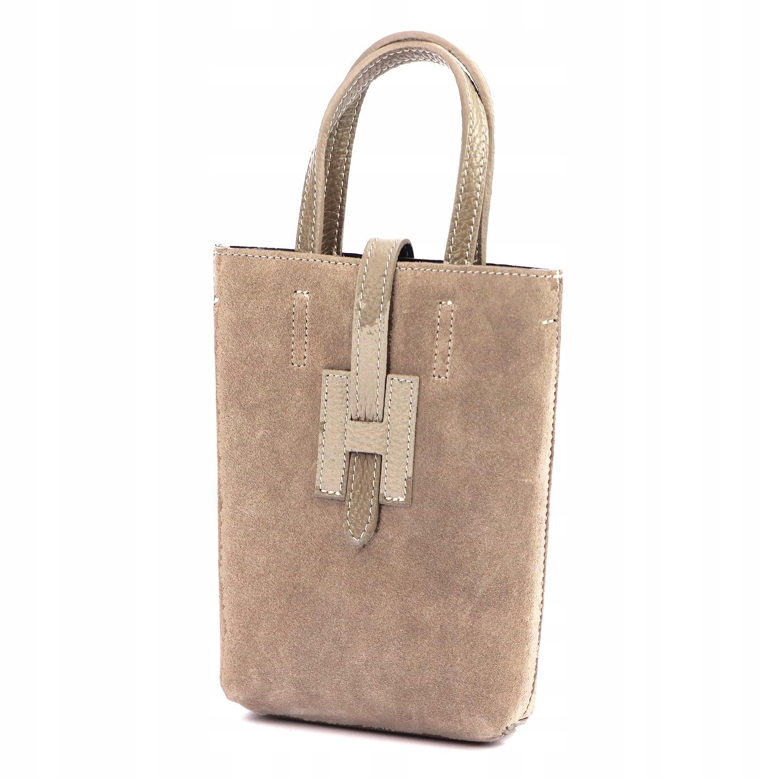 Dámská kabelka přes rameno kožená mokka na telefon Luka