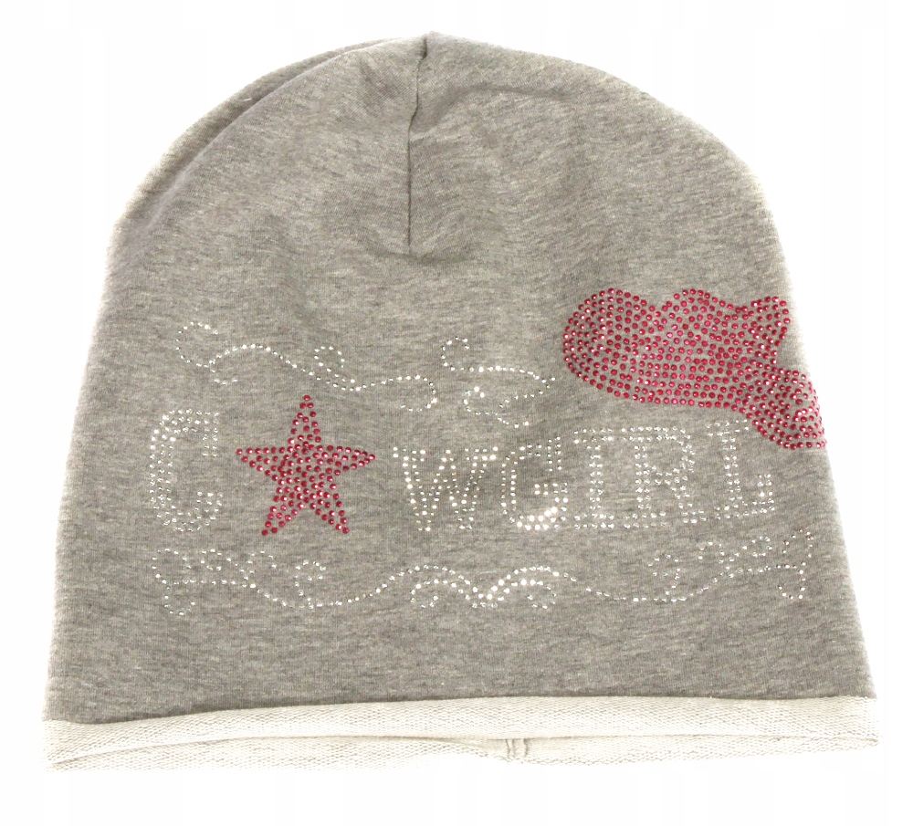 

Czapka Beanie Krasnal Smerfetka Bawełniana Cekiny