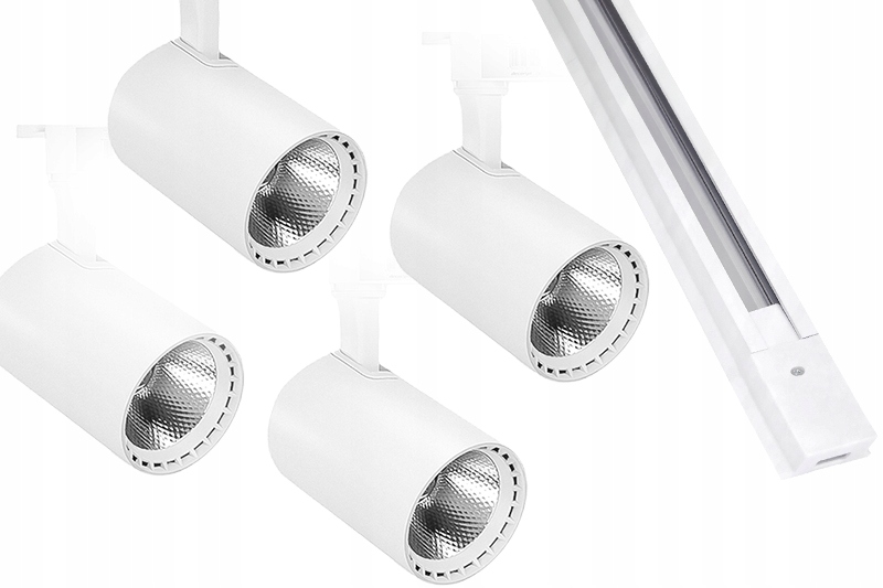 4x REFLEKTOR LED BIAŁA LAMPA SZYNOWA OŚWIETLENIE SUFITOWE SZYNOWE NA SZYNIE Kod producenta shop1b _white