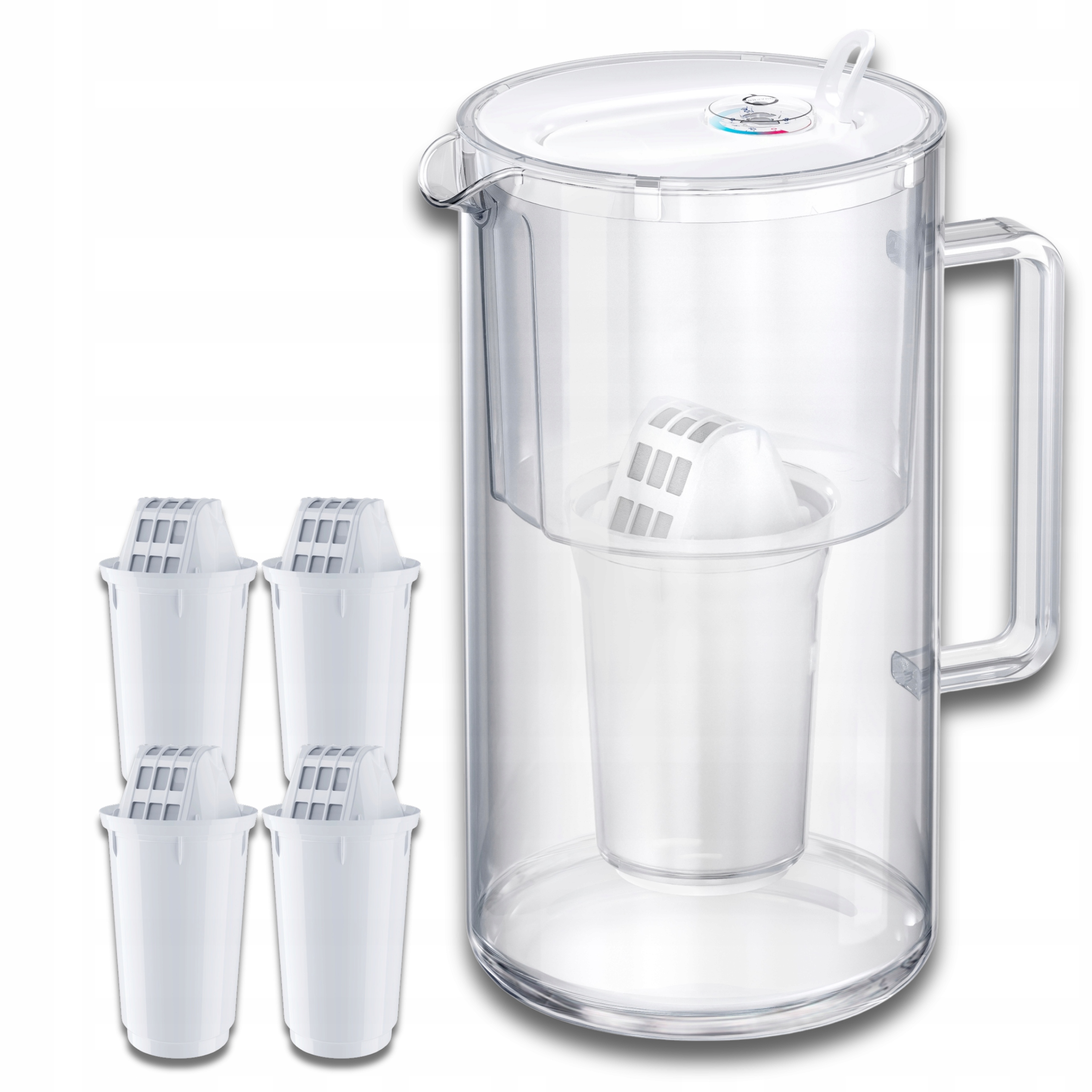 Filtrační konvice skleněná Aquaphor Nord 2,5 l 4 náplně A5 (350 l), bílá