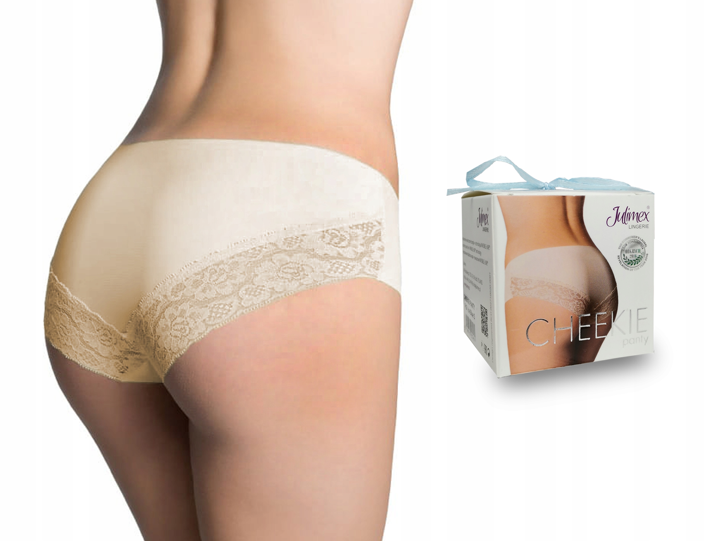 

Julimex Cheekie Bezszwowe Figi Classic Beżowy S