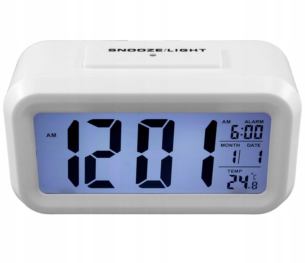 AK240C CYFROWY BUDZIK WHITE LED BIAŁY Tarcza cyfrowa