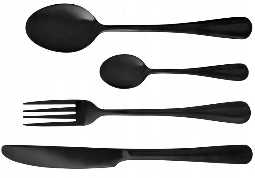 AMBITION KOLOROWE CZARNE SZTUCĆE ZESTAW 24 ENNA BLACK KOMPLET DLA 6 OSÓB Kod producenta 83933