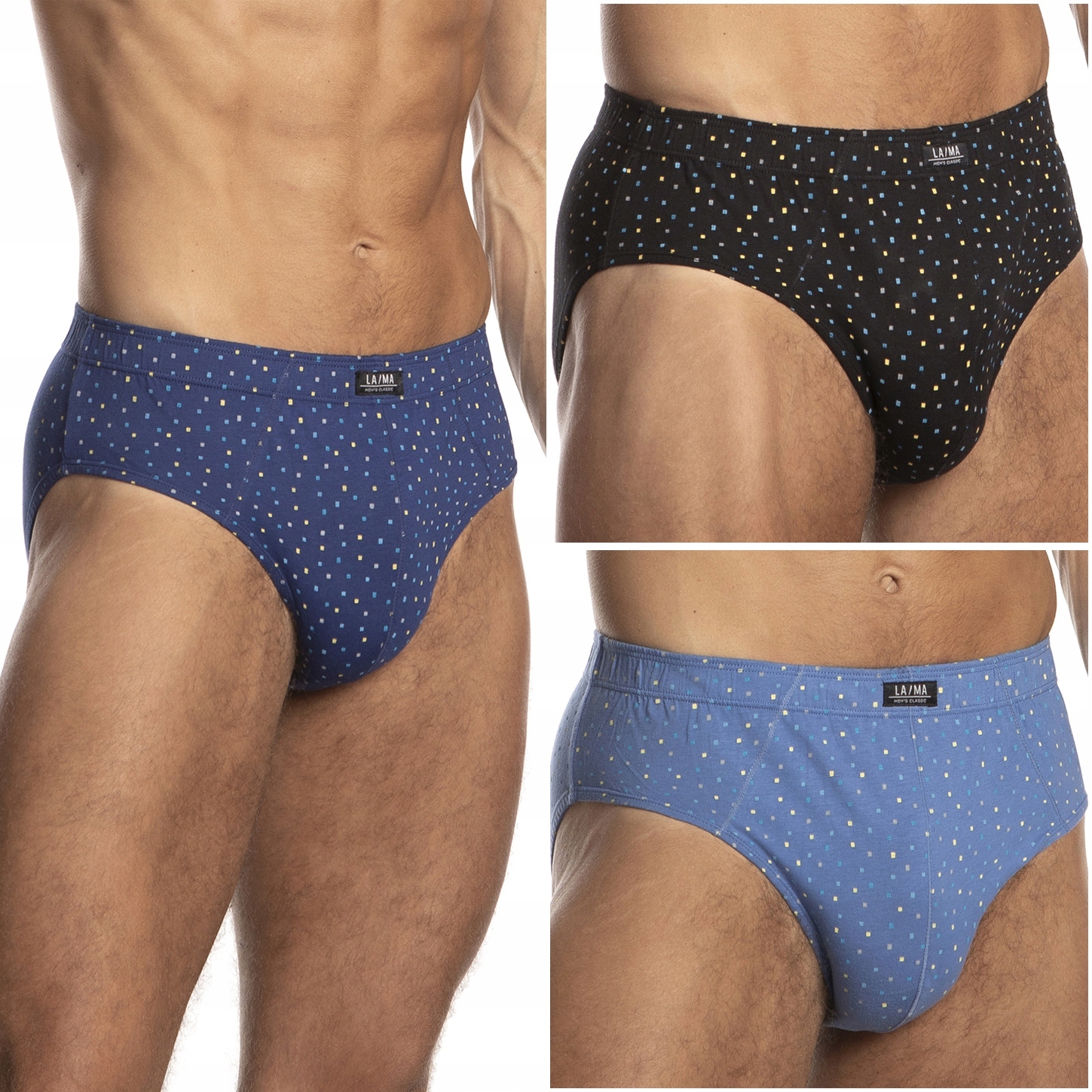 Pánské Slipy Lama 110/18 slipy přiléhavé 100% Bavlna 3-BALENÍ XXL