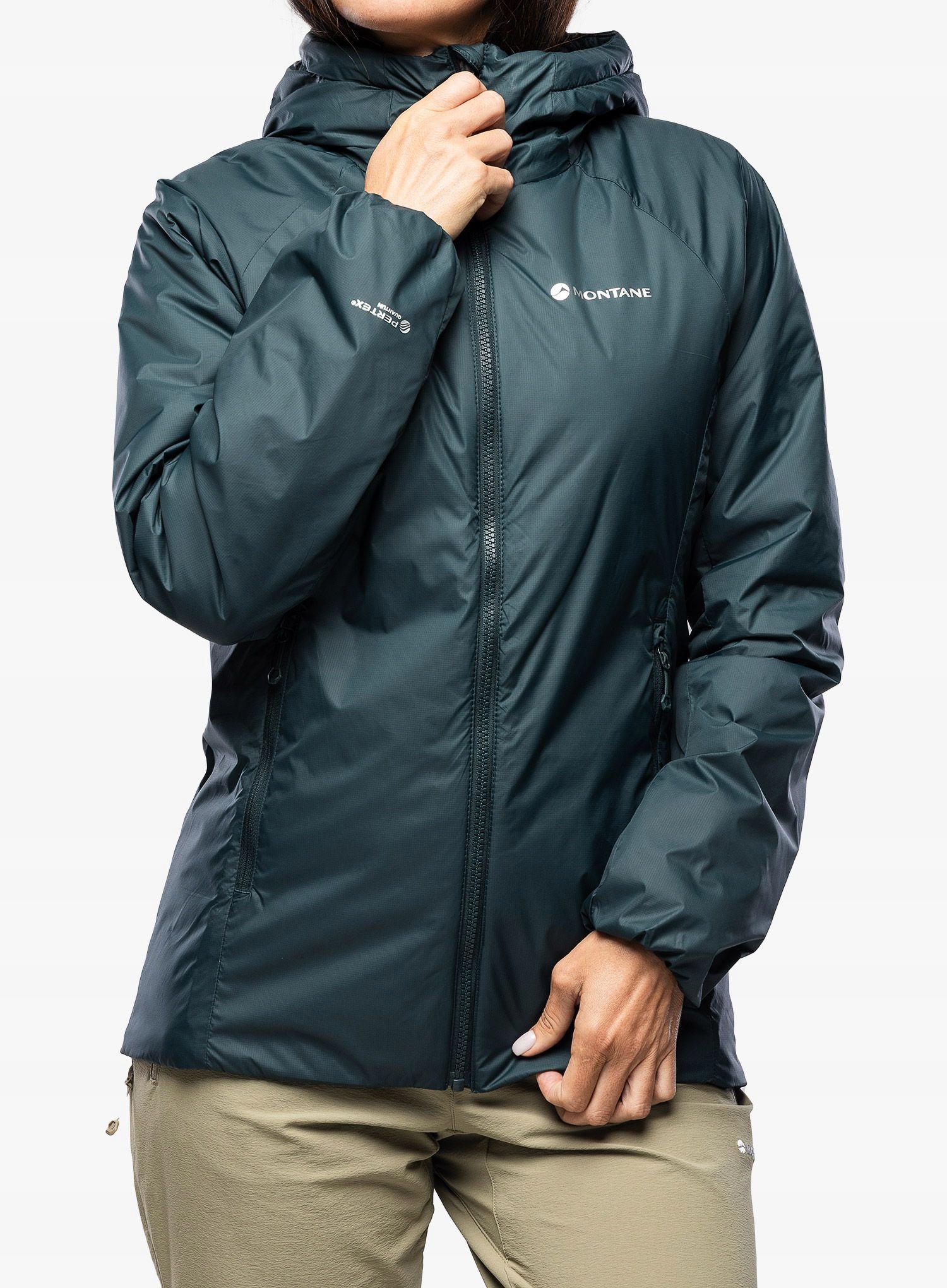 Dámská zateplená bunda Montane Respond Hoodie deep forest 8 (xs)