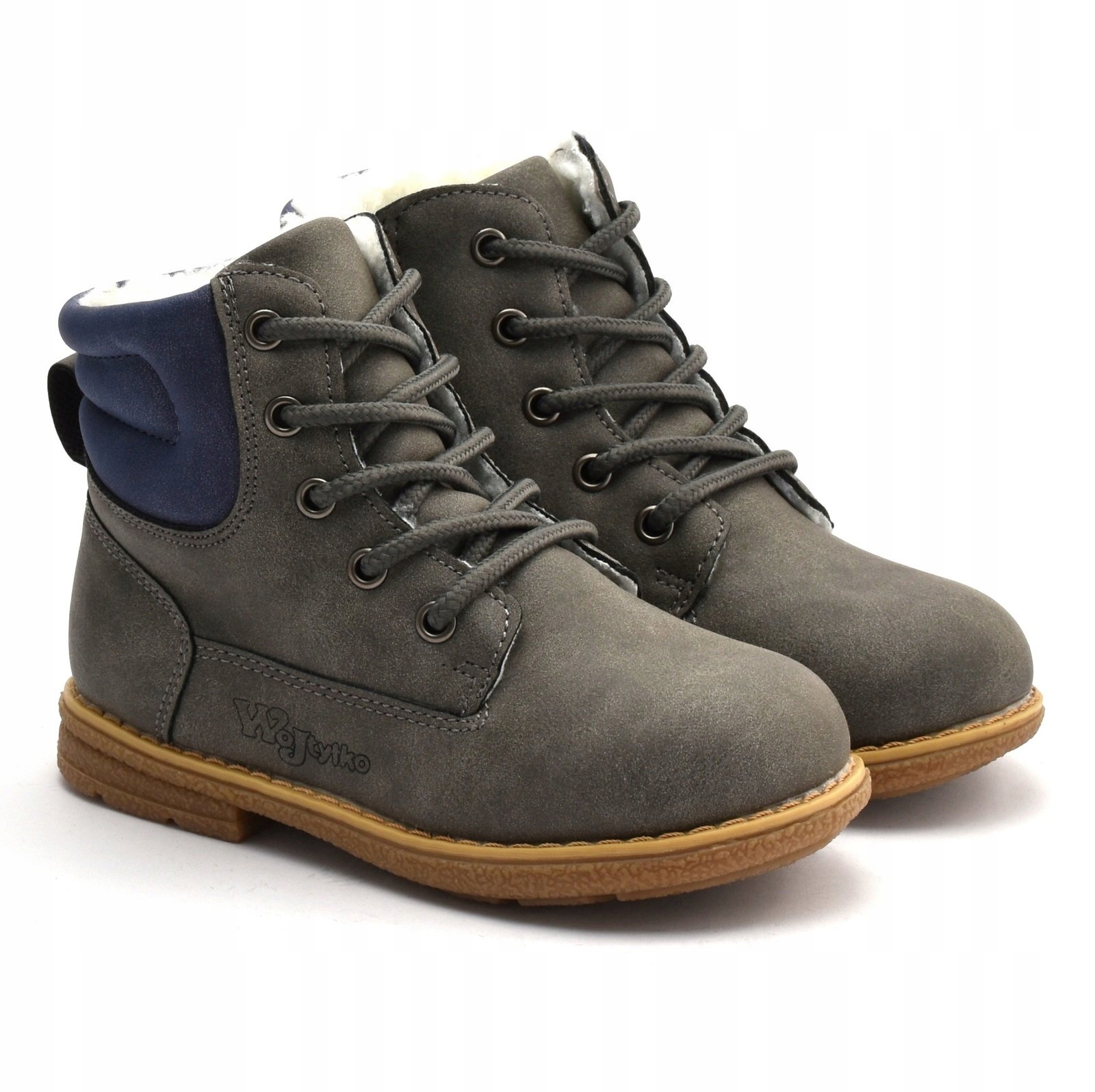 Kozaki zimowe dla dzieci Wojtyłko 21009 Popiel 21 Kod producenta 1Z21009MIX