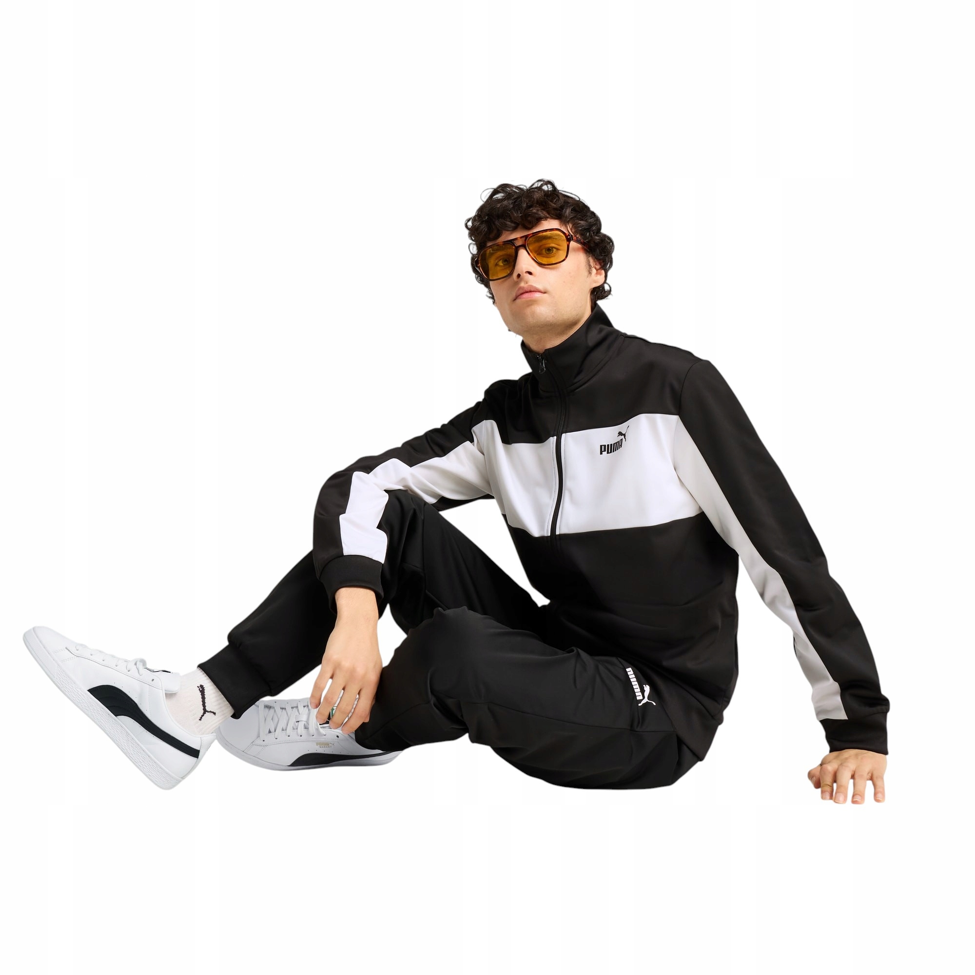 Puma Teplákovka Tepláková Souprava Puma Poly Colorblock Suit Černá rS