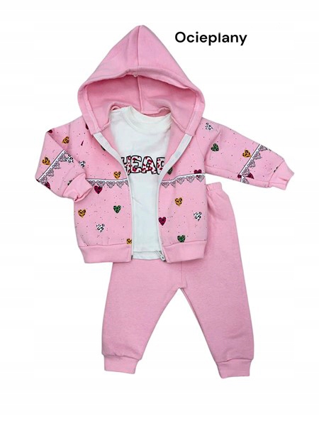 Komplet dres dla dziewczynki Ociep bluza golf spodnie rozmiar 80 (12 m)