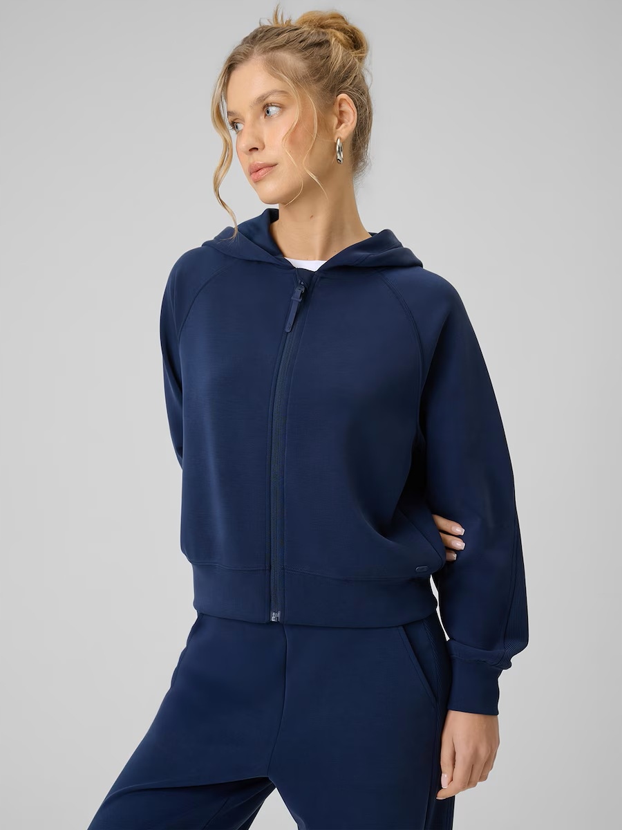 4F Tepláková Mikina Tmavě Modrá Modalová Hladká M