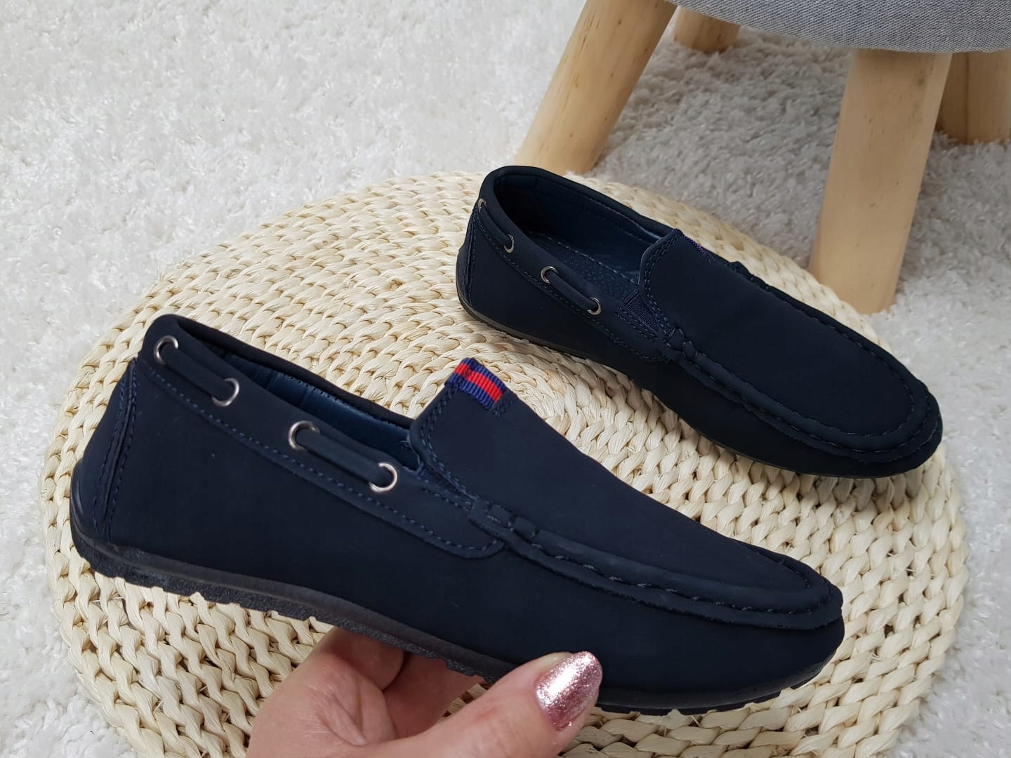 Mokasyny chłopięce granatowe komunijne BARTOSZ Marka bez marki