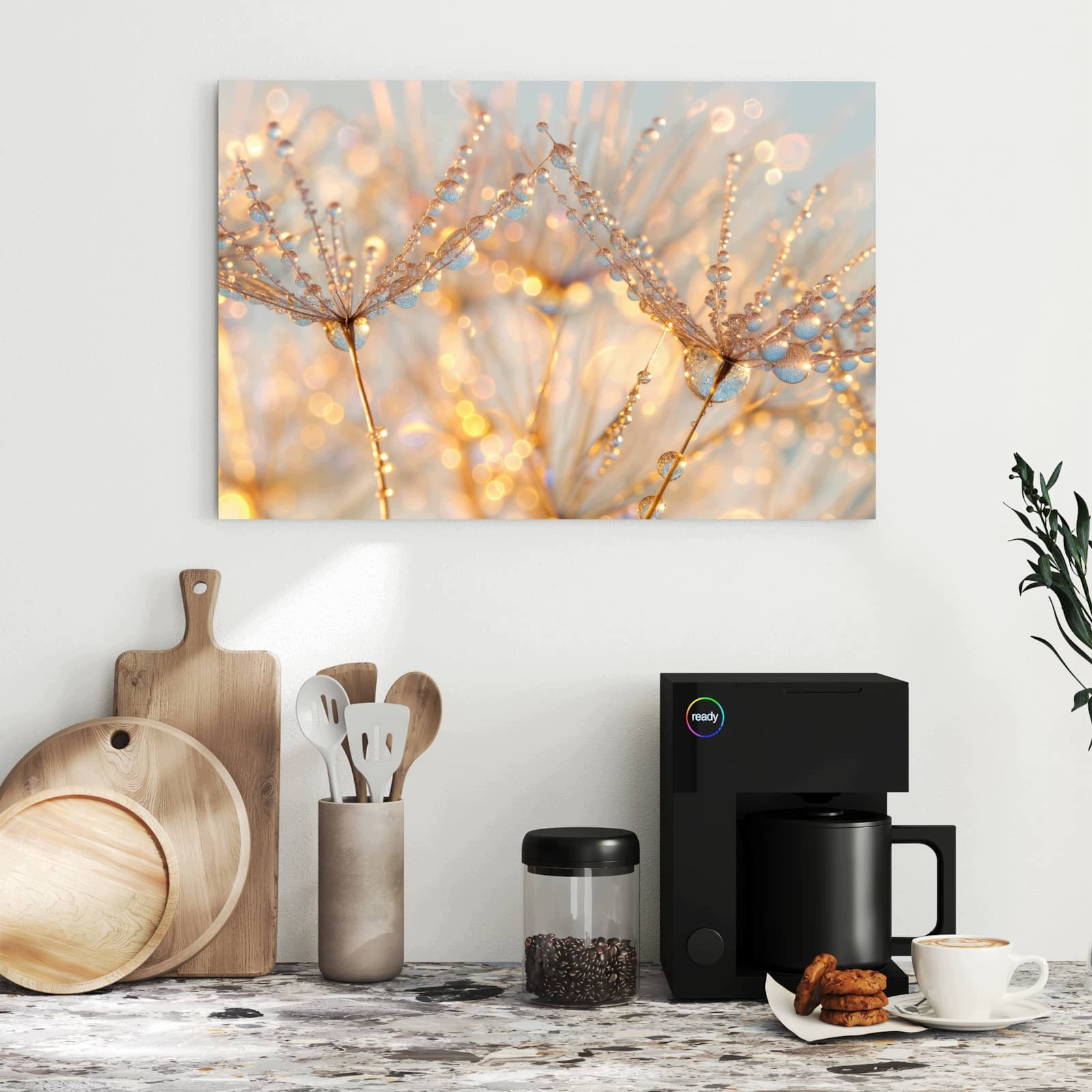 Magnetická tabule Kapky rosy Panorama 60 × 40 cm