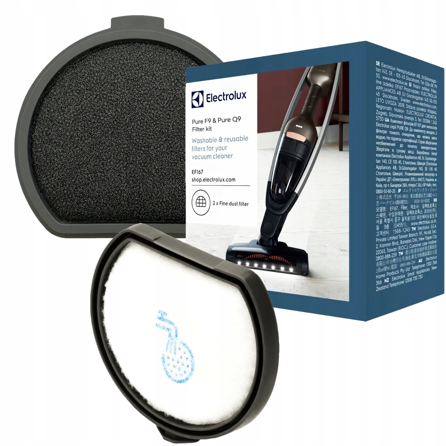 

Zmywalne oryginalne filtry odkurzacza Electrolux