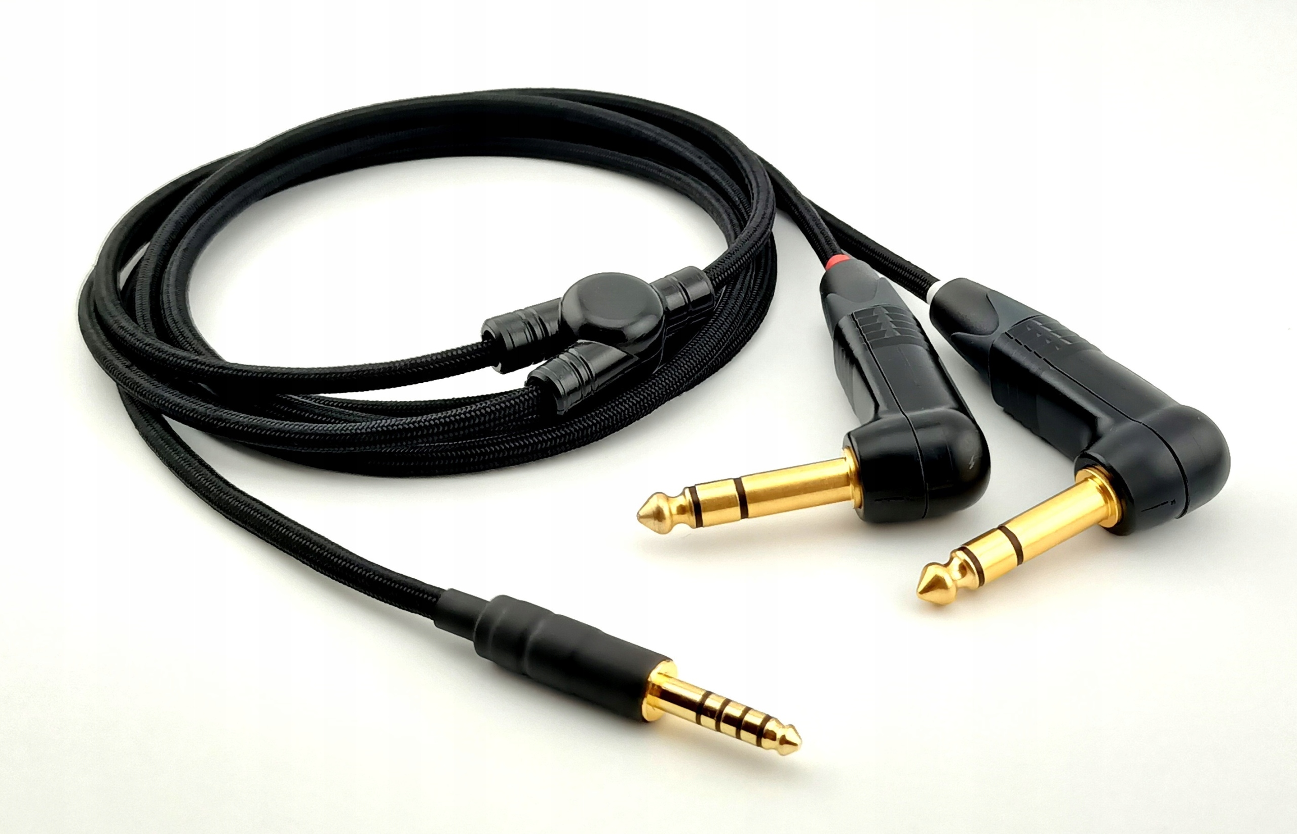 Vyvážený kabel 4,4 mm – 2 x Trs 6,35 mm, varianty 1,5 m, ručně vyrobený