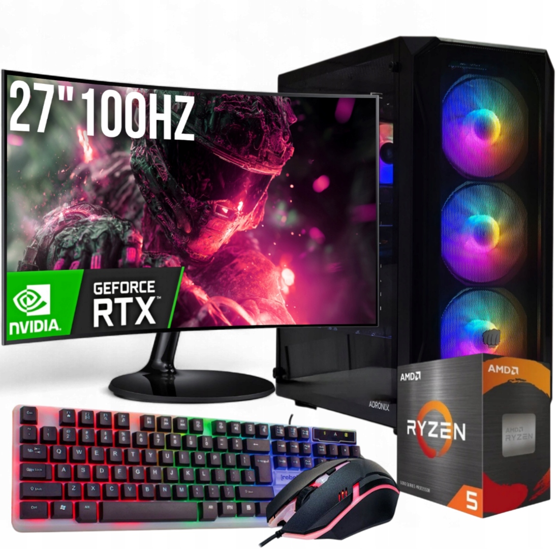 Herní Pc Ryzen 5 5500 Rtx 5060 8GB 16GB DDR4 512GB Wi-Fi WIN11