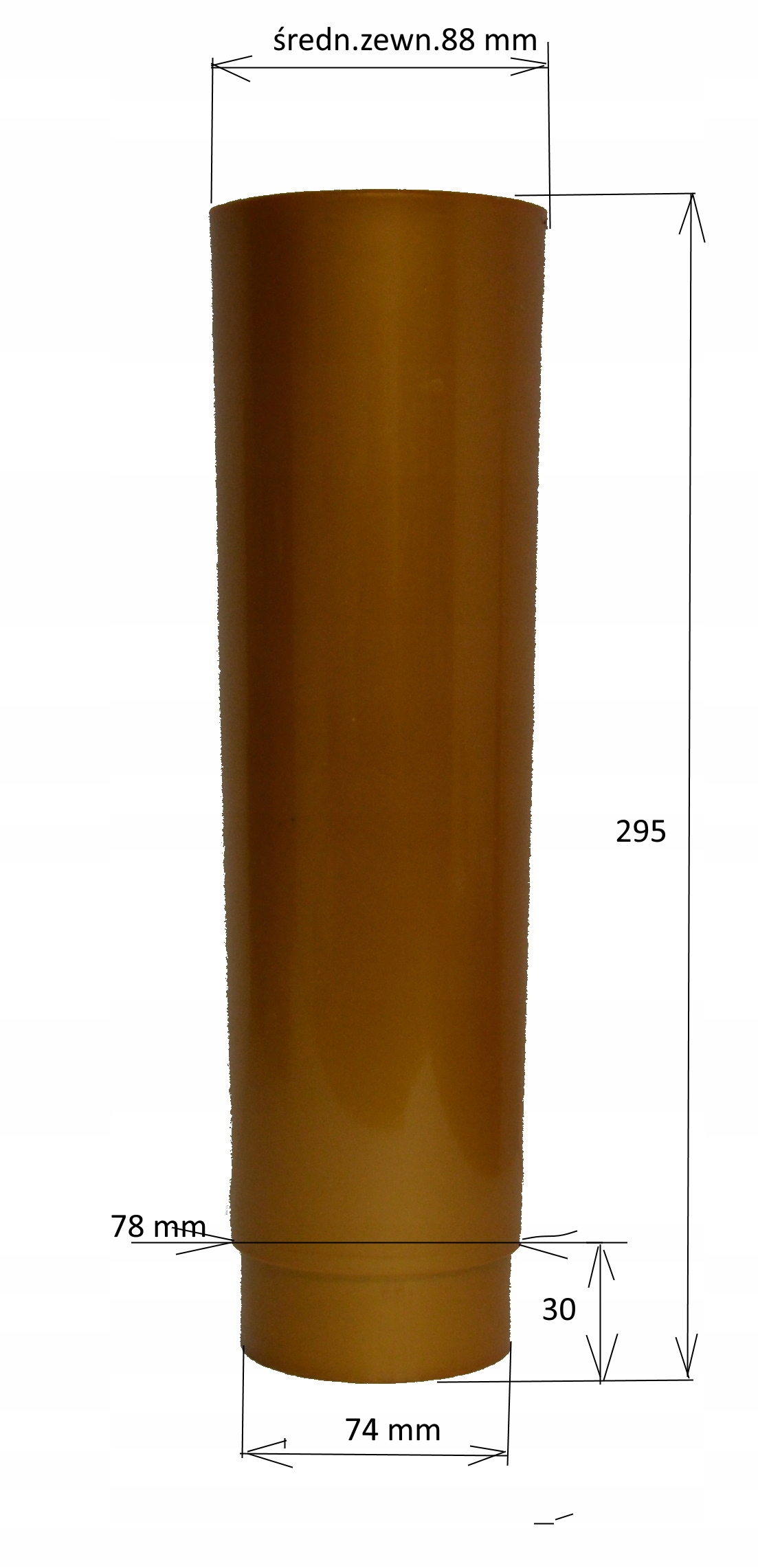 WKŁAD DO WAZONU RURA BIAŁA 30cm x 9 cm Kod producenta 1011