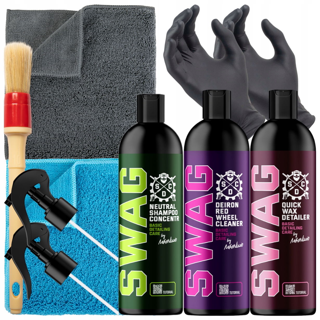 Zestaw Kosmetyków Samochodowych Do Czyszczenia Felg Lakieru Swag 3x 500ml