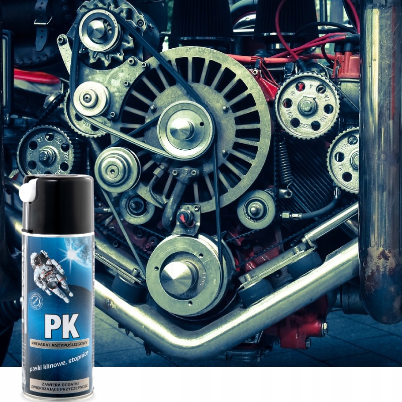 SPRAY DO PASKÓW KLINOWYCH PULSAR PK ANTYPOŚLIZGOWY 400 ml Numer katalogowy producenta KAAPK400 PASEK KLINOWY