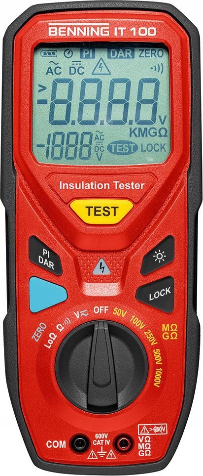 Prístroj na meranie izolačného odporu It 100 Benning