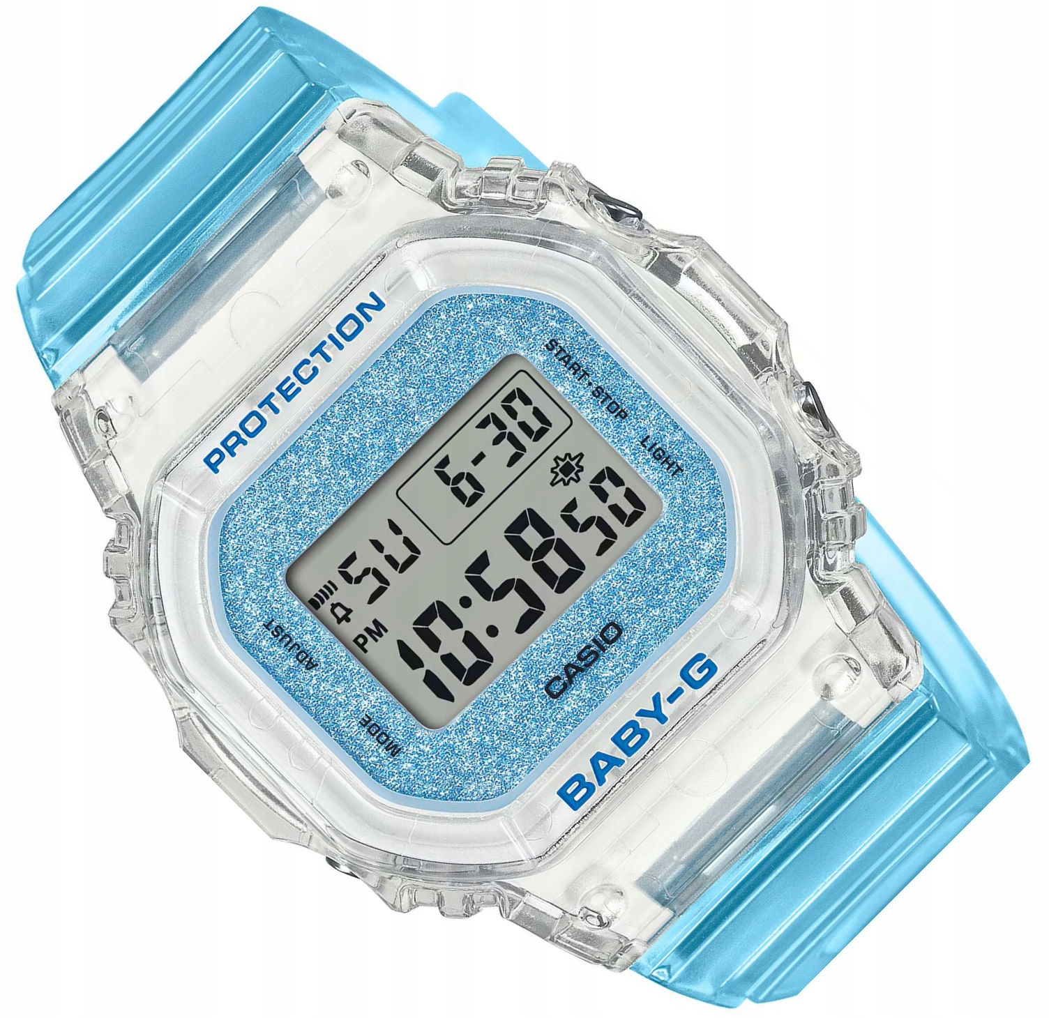 Modré Transparentní Barevné Hodinky Casio Baby-g BGD-565GC -2ER 100 M