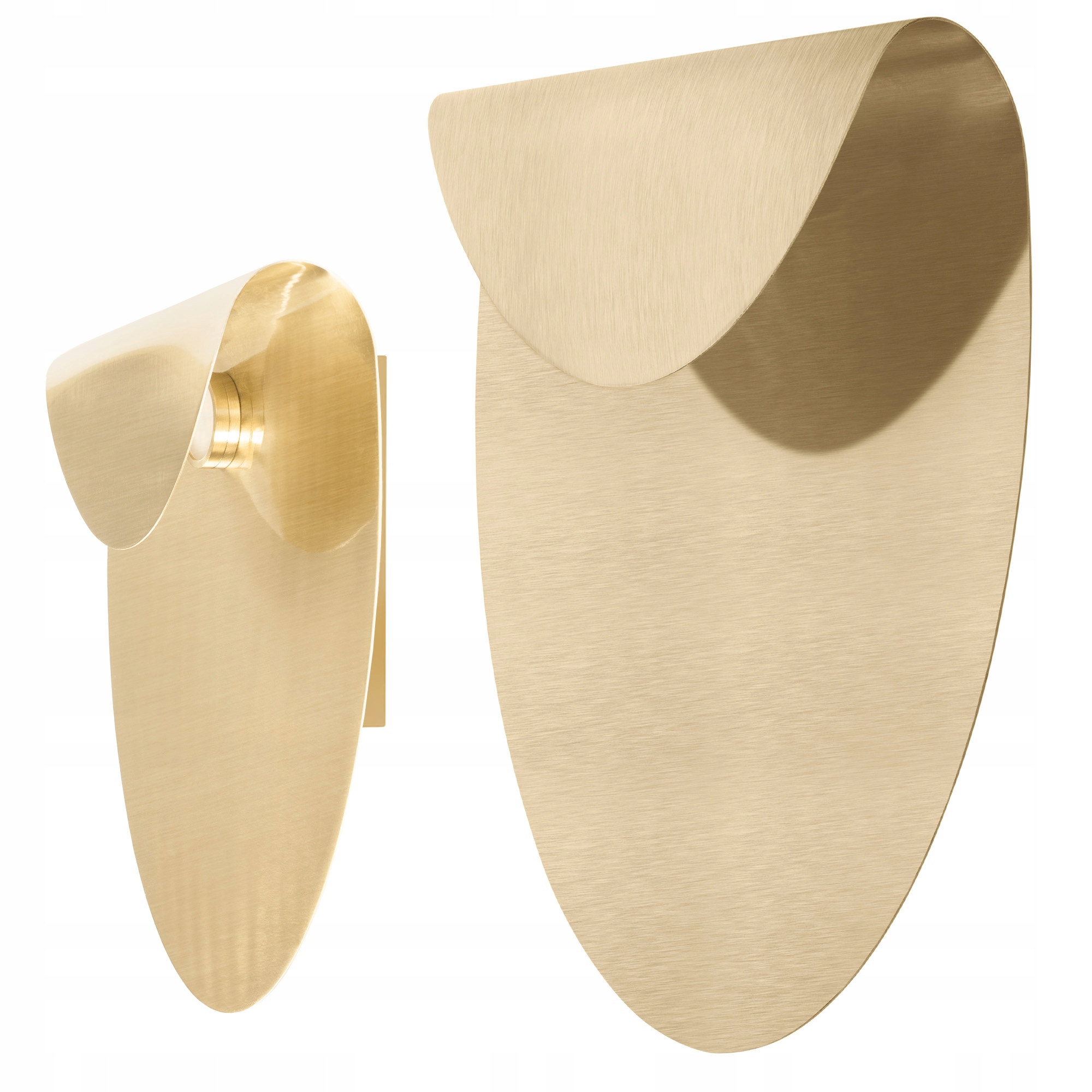 Moderná Nástenná Lampa, Kovová, Zlatá, Brúsená Led