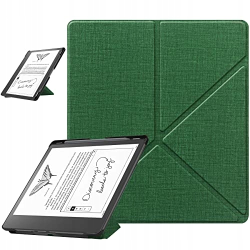 FUTERAŁ ETUI KINDLE SCRIBE 10.2" CIEMNO ZIELONY MATERIAŁOWY Z PODSTAWKĄ